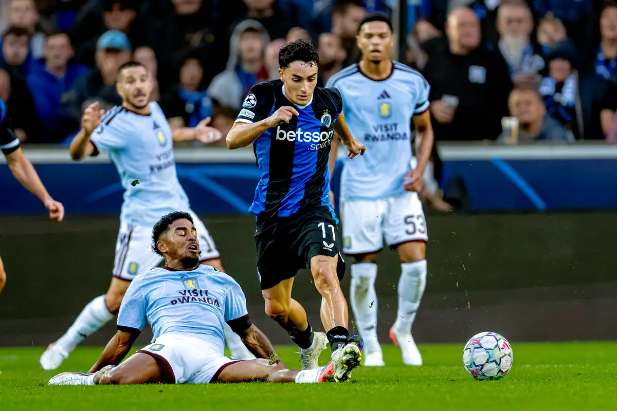 Club Brugge vecht terug, maar verliest Champions League-thriller van Aston Villa