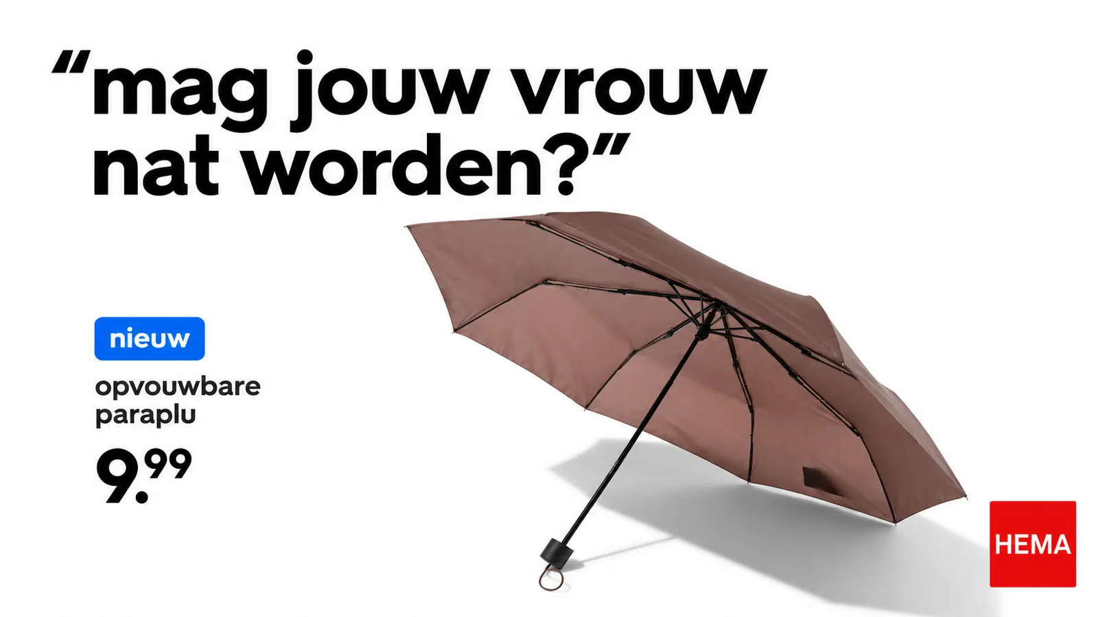 Nederland in diepe crisis door HEMA-paraplu: mag jouw vrouw eigenlijk wel nat worden?